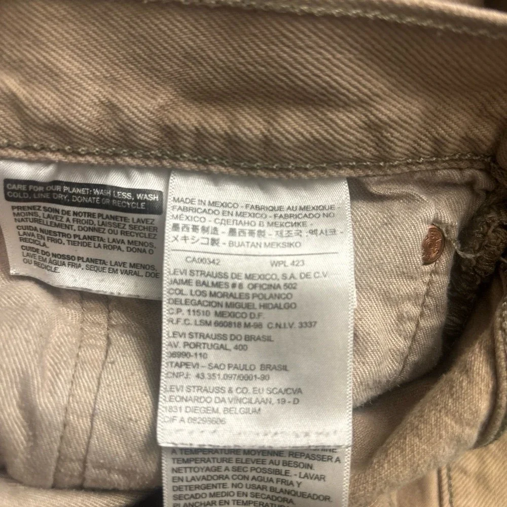 Levi's 501 Jeans Beige Cream Straight Size 34‎